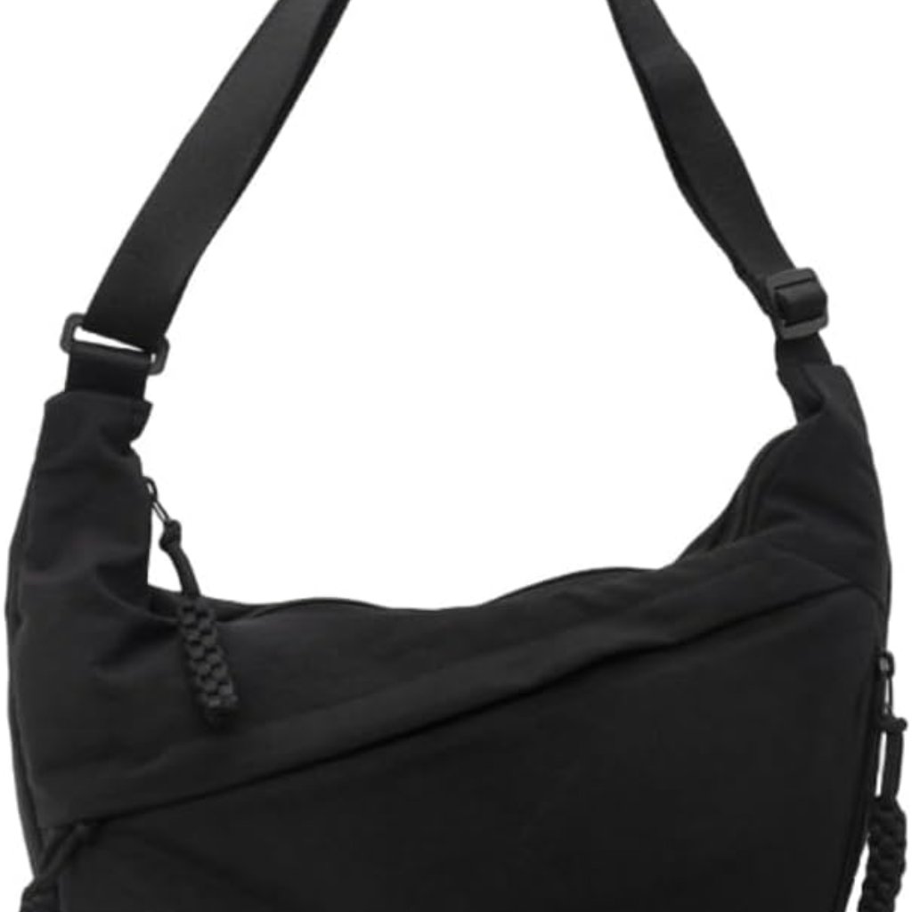 Nylon Crossbody Bags For Women, Trendy Medium Crescent Bag, Lightweight Woman Ov